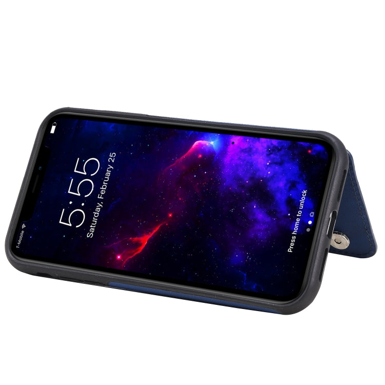 For iPhone 11 Solid Color Double Buckle Zipper Shockproof Protective Case