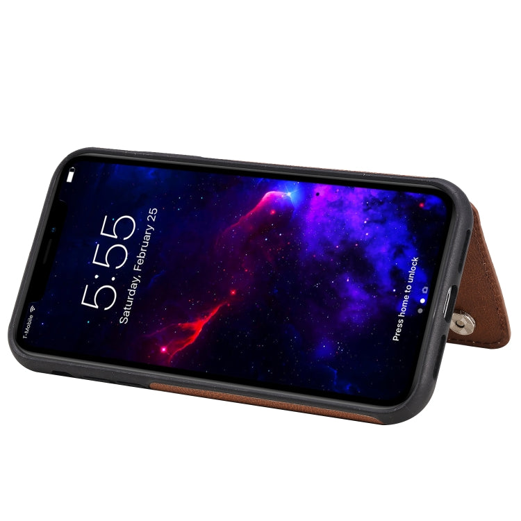 For iPhone 11 Solid Color Double Buckle Zipper Shockproof Protective Case