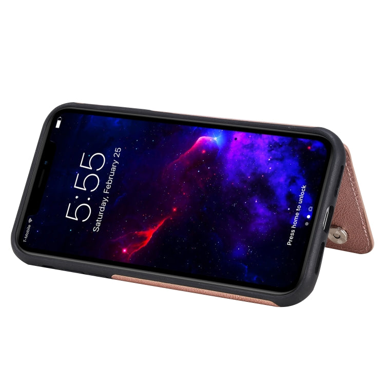 For iPhone 11 Solid Color Double Buckle Zipper Shockproof Protective Case