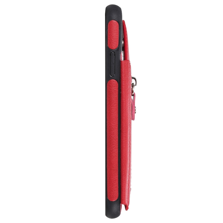 For iPhone 11 Solid Color Double Buckle Zipper Shockproof Protective Case