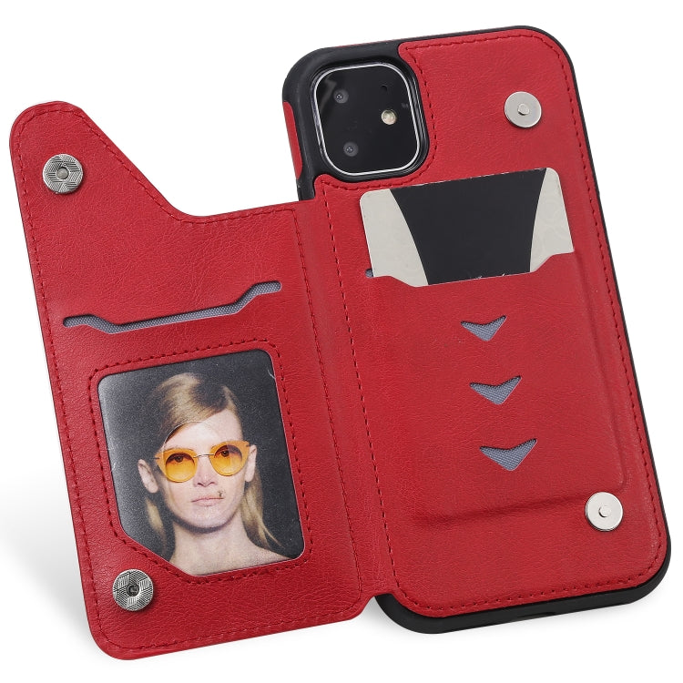 For iPhone 11 Solid Color Double Buckle Zipper Shockproof Protective Case