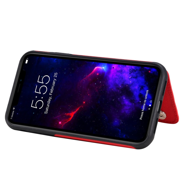 For iPhone 11 Solid Color Double Buckle Zipper Shockproof Protective Case