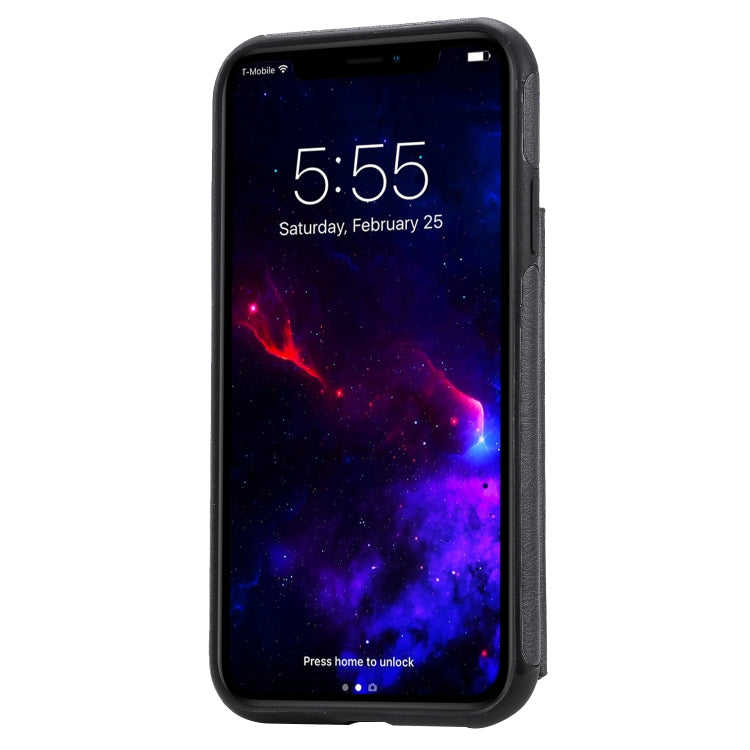 For iPhone 11 Solid Color Double Buckle Zipper Shockproof Protective Case