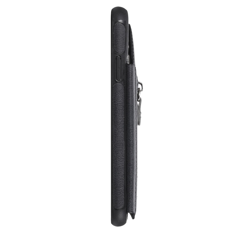 For iPhone 11 Solid Color Double Buckle Zipper Shockproof Protective Case