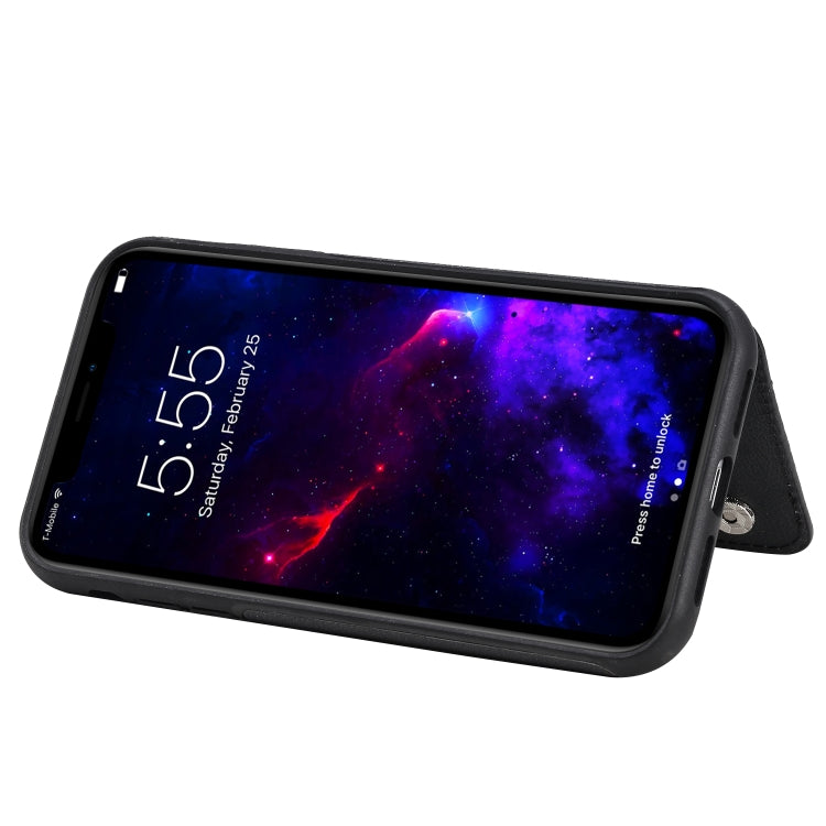 For iPhone 11 Solid Color Double Buckle Zipper Shockproof Protective Case