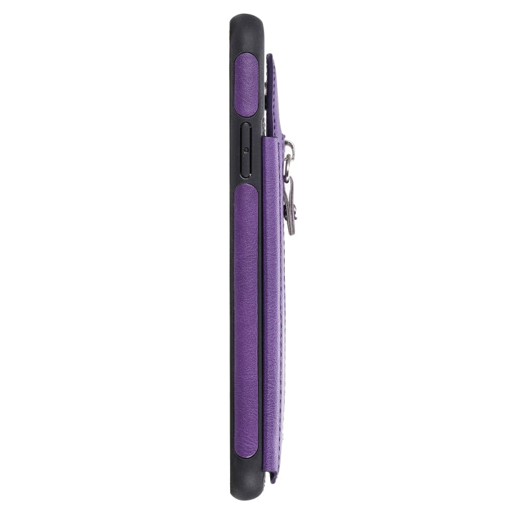 For iPhone 11 Pro Max Solid Color Double Buckle Zipper Shockproof Protective Case