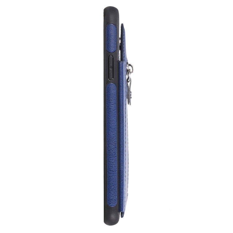 For iPhone 11 Pro Max Solid Color Double Buckle Zipper Shockproof Protective Case