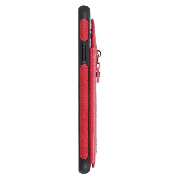 For iPhone 11 Pro Max Solid Color Double Buckle Zipper Shockproof Protective Case