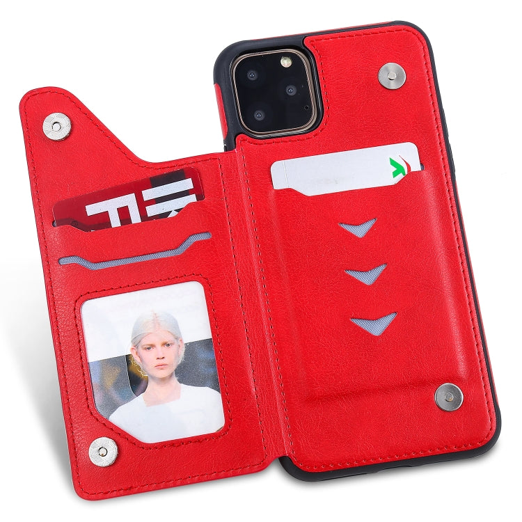 For iPhone 11 Pro Max Solid Color Double Buckle Zipper Shockproof Protective Case