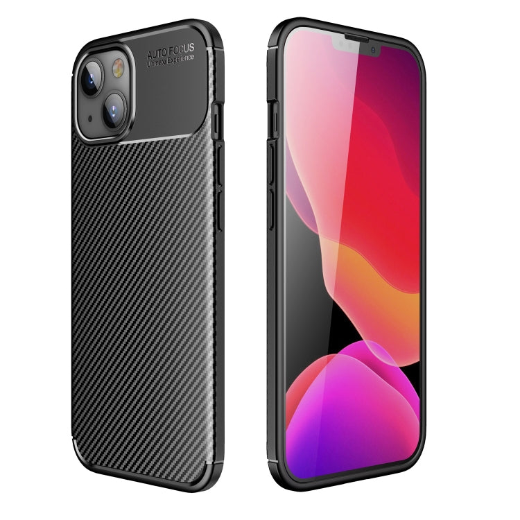 For iPhone 13 mini Carbon Fiber Texture Shockproof TPU Case