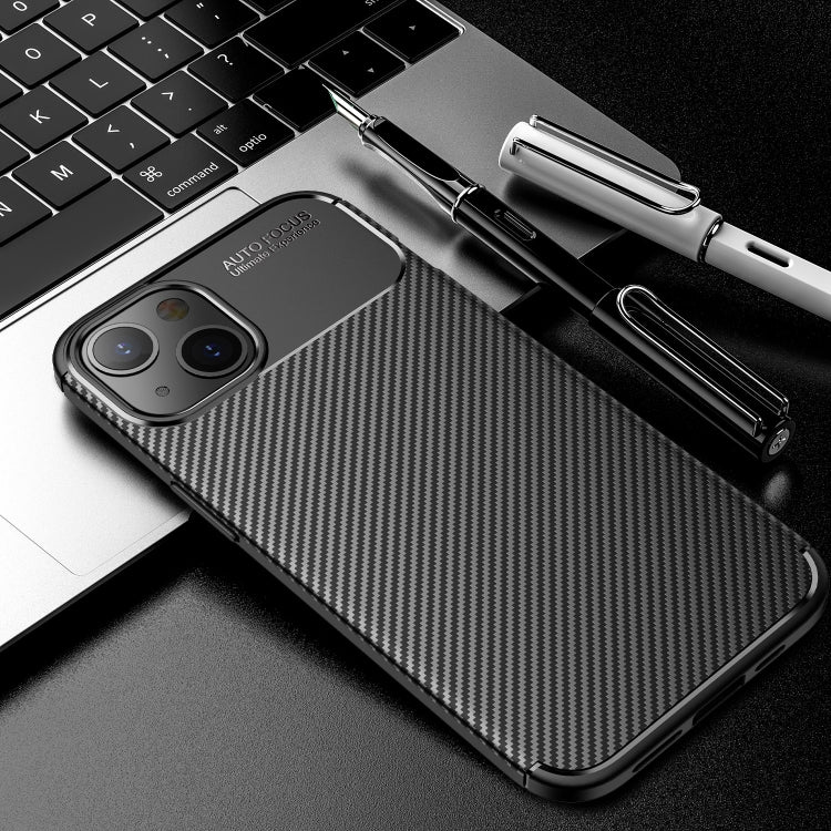 For iPhone 13 mini Carbon Fiber Texture Shockproof TPU Case