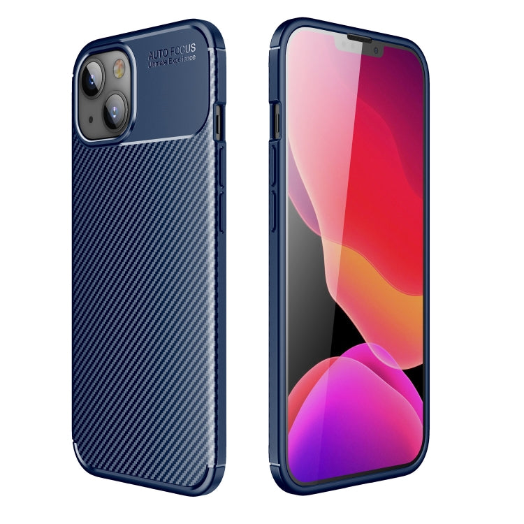 For iPhone 13 mini Carbon Fiber Texture Shockproof TPU Case