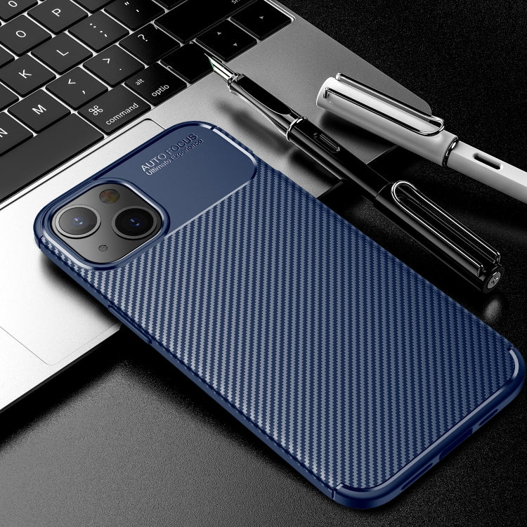 For iPhone 13 mini Carbon Fiber Texture Shockproof TPU Case