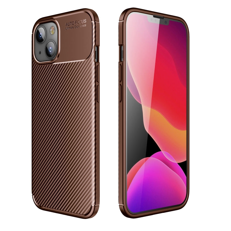 For iPhone 13 mini Carbon Fiber Texture Shockproof TPU Case