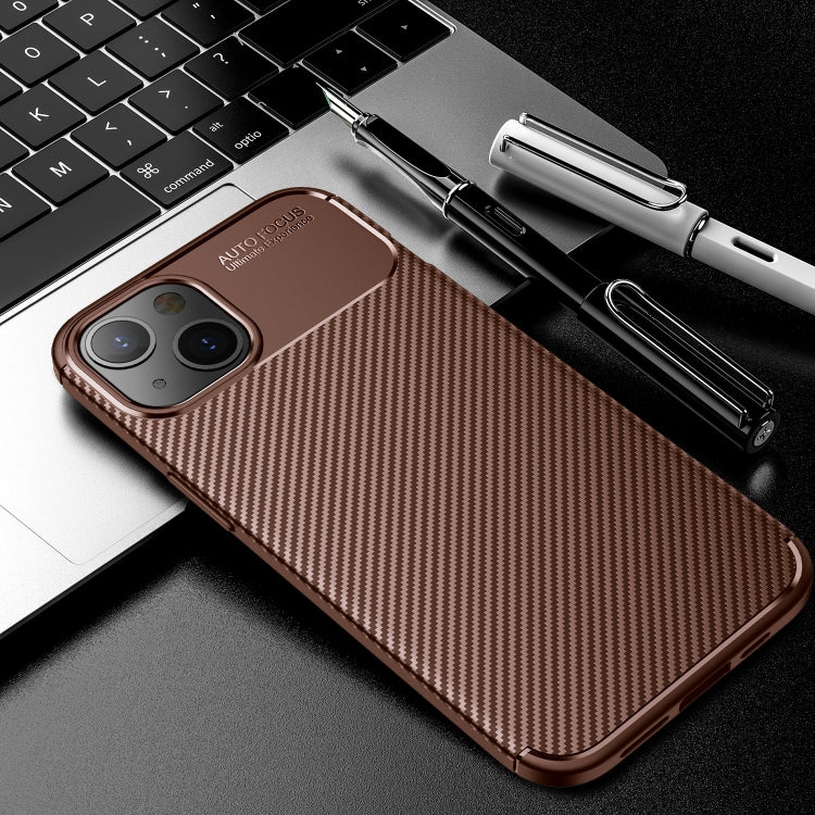 For iPhone 13 mini Carbon Fiber Texture Shockproof TPU Case