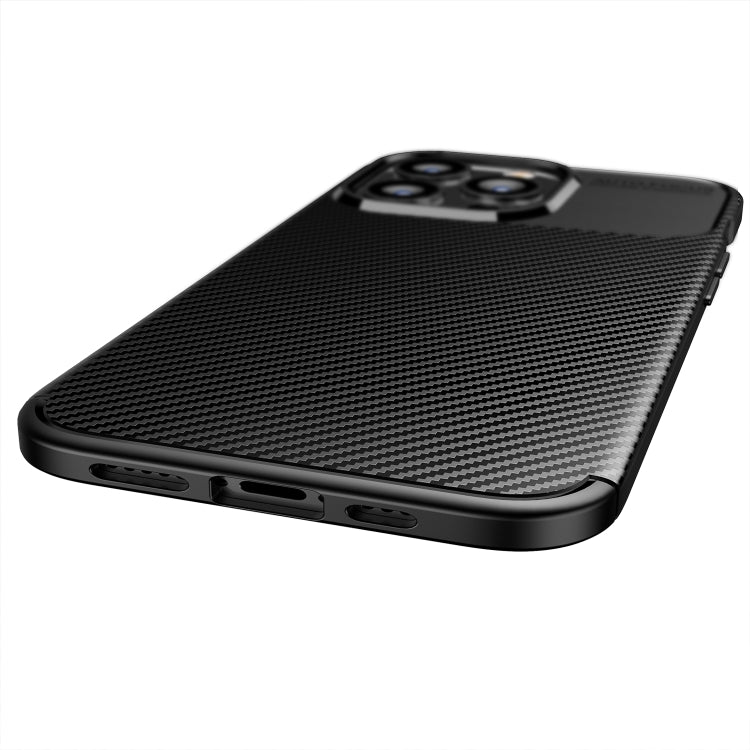 For iPhone 13 Pro Max Carbon Fiber Texture Shockproof TPU Case
