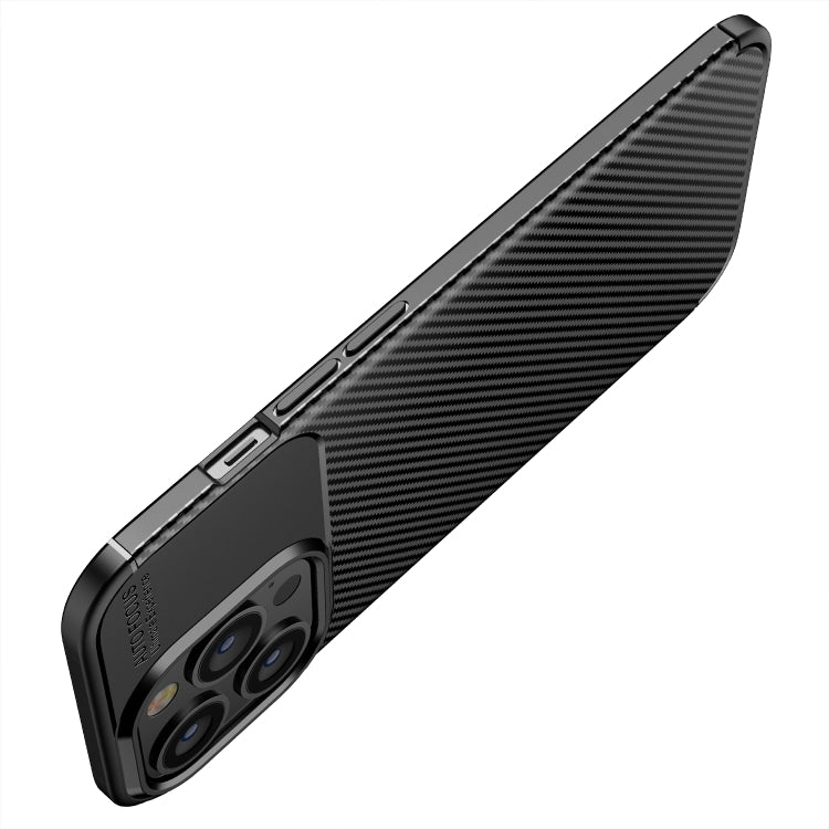 For iPhone 13 Pro Max Carbon Fiber Texture Shockproof TPU Case