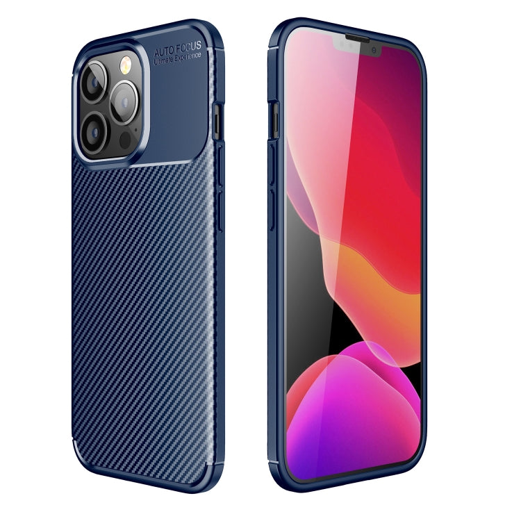 For iPhone 13 Pro Max Carbon Fiber Texture Shockproof TPU Case
