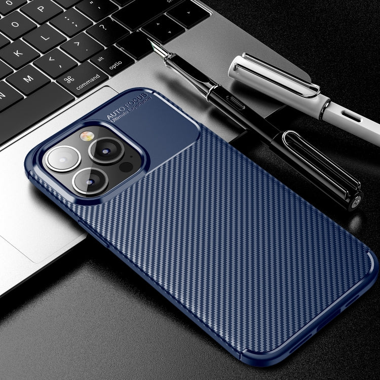 For iPhone 13 Pro Max Carbon Fiber Texture Shockproof TPU Case