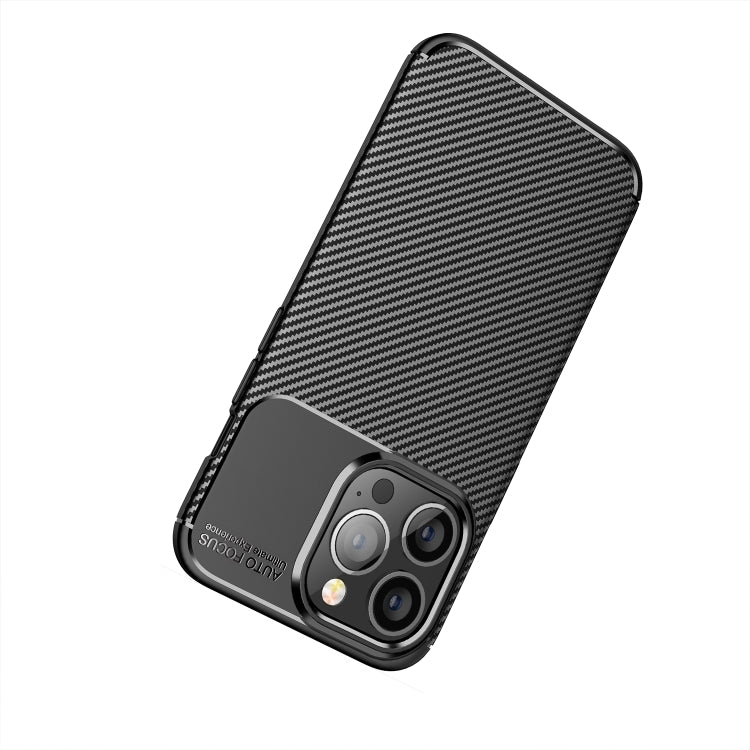 For iPhone 13 Pro Max Carbon Fiber Texture Shockproof TPU Case