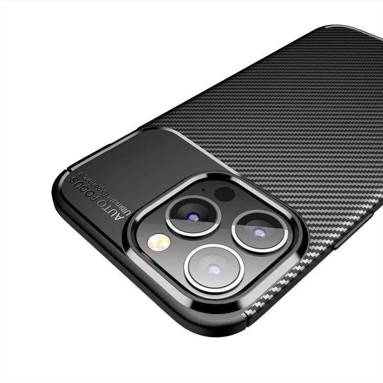 For iPhone 13 Pro Max Carbon Fiber Texture Shockproof TPU Case
