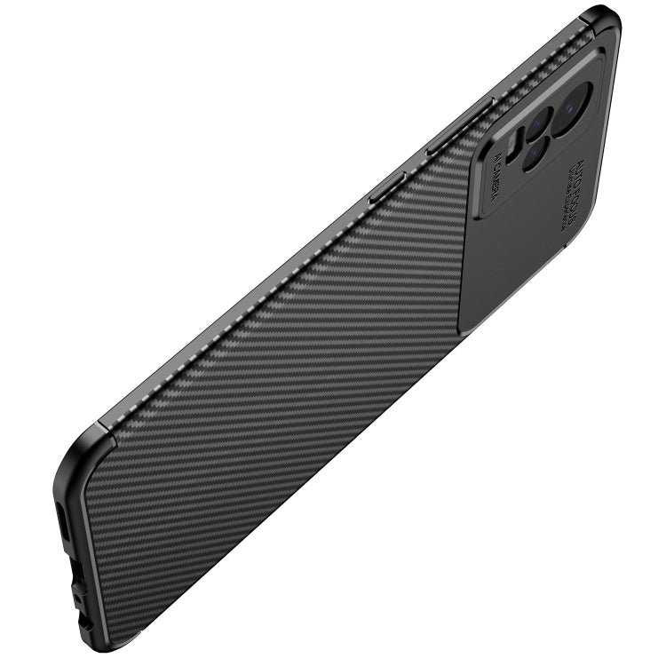 For vivo Y73 5G Carbon Fiber Texture Shockproof TPU Case