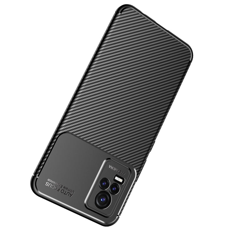 For vivo Y73 5G Carbon Fiber Texture Shockproof TPU Case