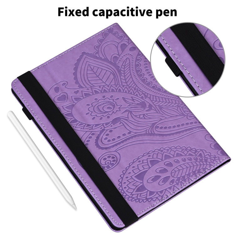 For Amazon Fire HD 10 / 10 Plus (2021) Peacock Tail Embossing Pattern Horizontal Flip Leather Case with Holder & Anti Skid Strip & Card Slots