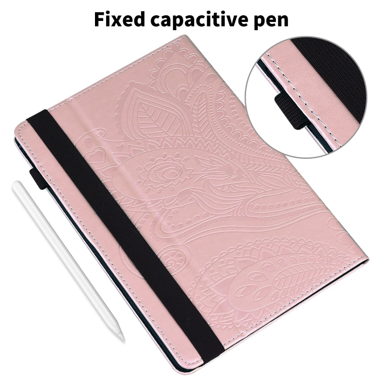 For Amazon Fire HD 10 / 10 Plus (2021) Peacock Tail Embossing Pattern Horizontal Flip Leather Case with Holder & Anti Skid Strip & Card Slots