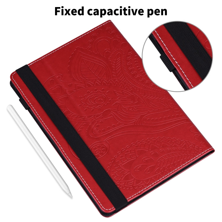 For Amazon Fire HD 10 / 10 Plus (2021) Peacock Tail Embossing Pattern Horizontal Flip Leather Case with Holder & Anti Skid Strip & Card Slots