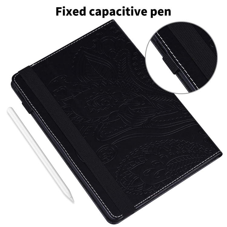 For Amazon Fire HD 10 / 10 Plus (2021) Peacock Tail Embossing Pattern Horizontal Flip Leather Case with Holder & Anti Skid Strip & Card Slots