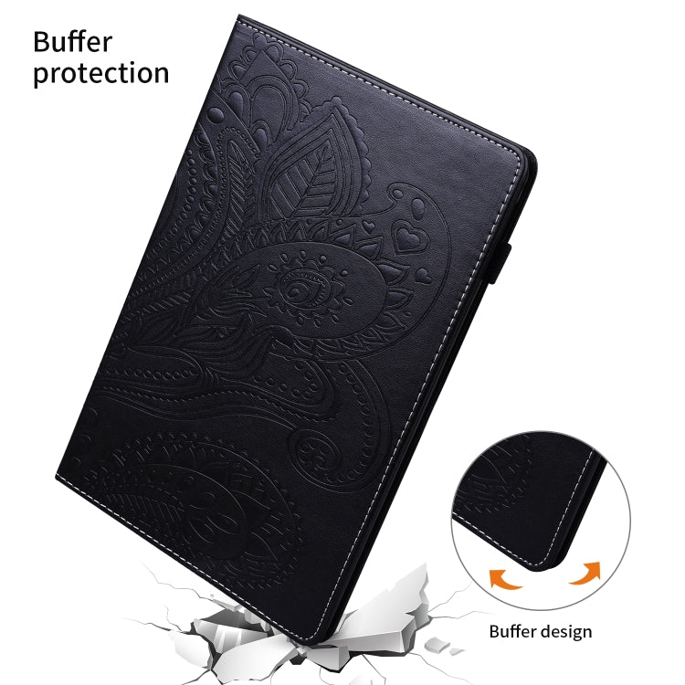 For Amazon Fire HD 10 / 10 Plus (2021) Peacock Tail Embossing Pattern Horizontal Flip Leather Case with Holder & Anti Skid Strip & Card Slots