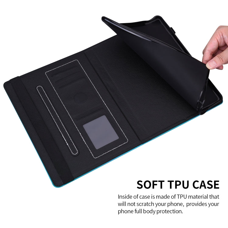 For Amazon Fire HD 10 / 10 Plus (2021) Peacock Tail Embossing Pattern Horizontal Flip Leather Case with Holder & Anti Skid Strip & Card Slots