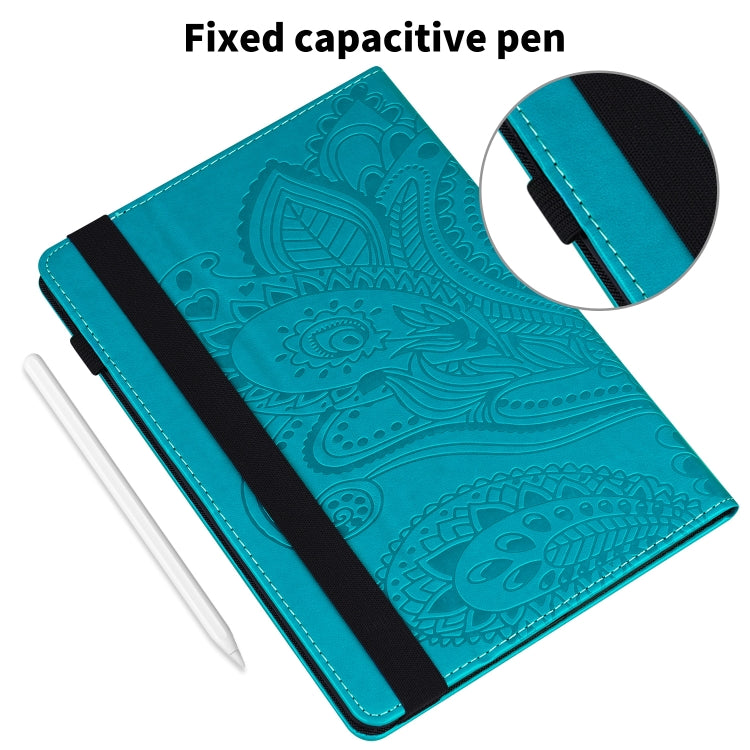 For Amazon Fire HD 10 / 10 Plus (2021) Peacock Tail Embossing Pattern Horizontal Flip Leather Case with Holder & Anti Skid Strip & Card Slots