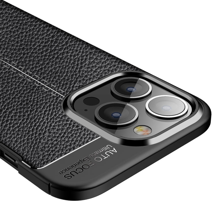 For iPhone 13 Pro Max Litchi Texture TPU Shockproof Case