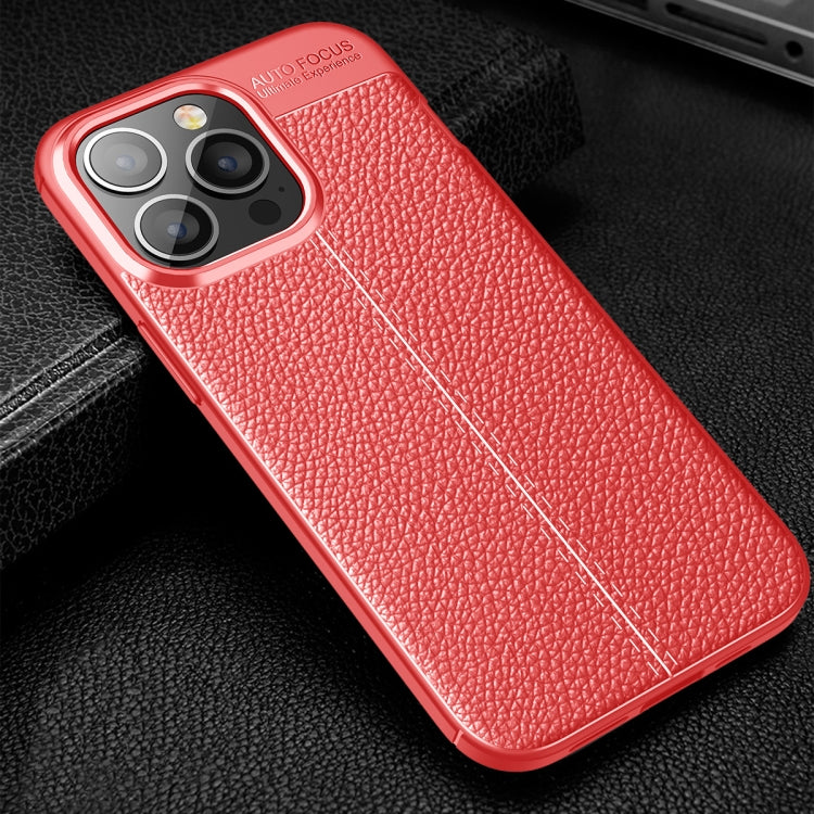 For iPhone 13 Pro Max Litchi Texture TPU Shockproof Case