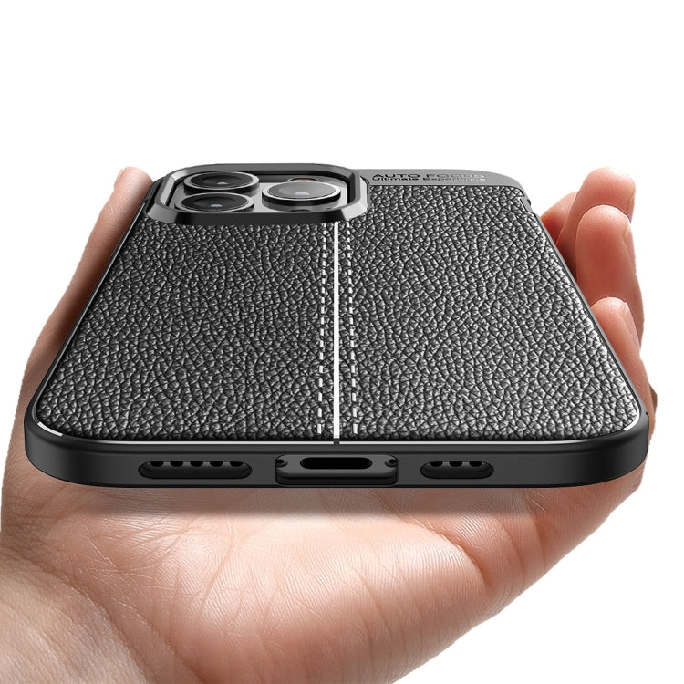 For iPhone 13 Pro Max Litchi Texture TPU Shockproof Case
