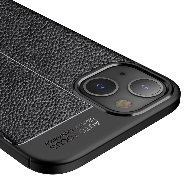 For iPhone 13 Litchi Texture TPU Shockproof Case
