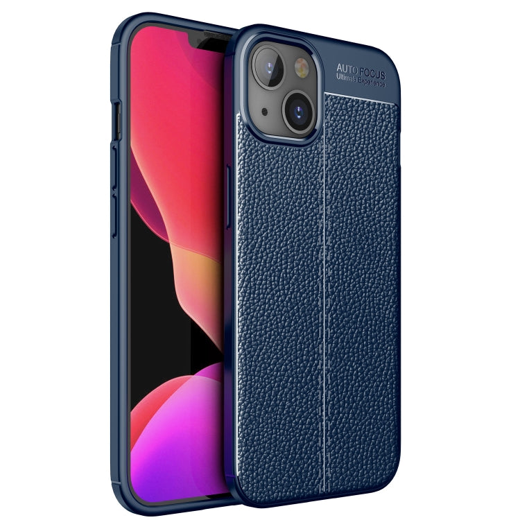 For iPhone 13 Litchi Texture TPU Shockproof Case