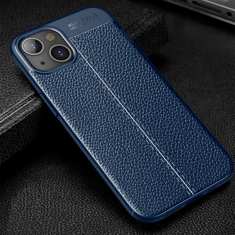 For iPhone 13 Litchi Texture TPU Shockproof Case