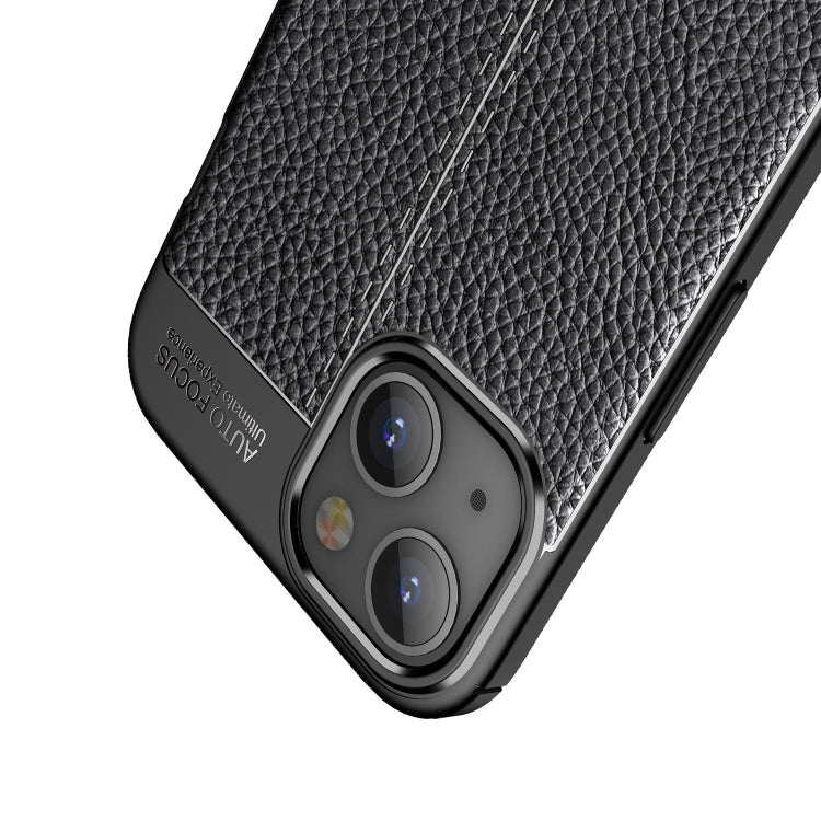 For iPhone 13 Litchi Texture TPU Shockproof Case