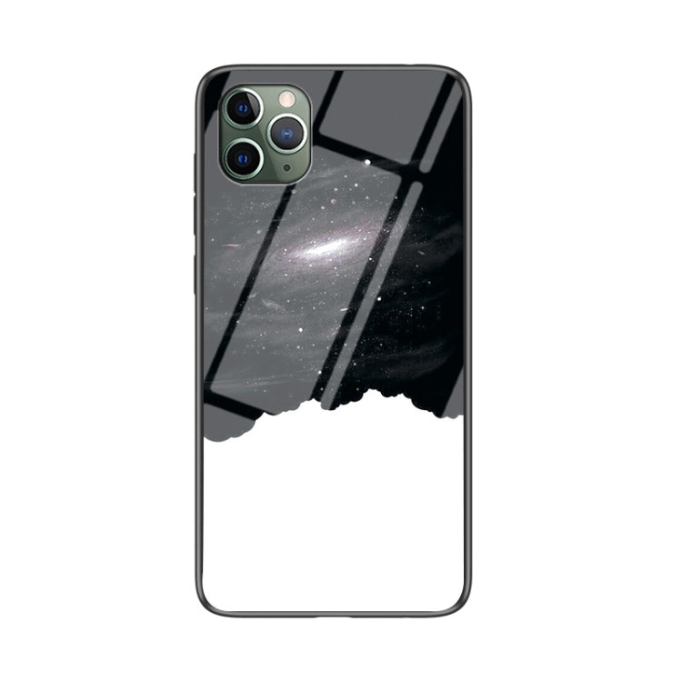 For iPhone 12 / 12 Pro Starry Sky Painted Tempered Glass TPU Shockproof Protective Case