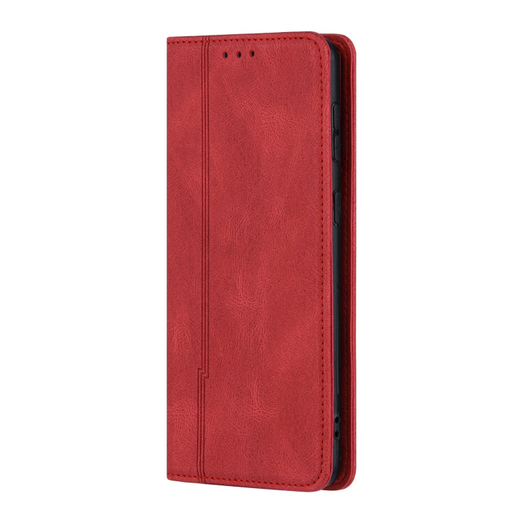 For Samsung Galaxy S21+ 5G Skin Feel Pressure Line Magnetic Horizontal Flip Leather Case with Holder & Card Slot & Wallet & Photo Frame