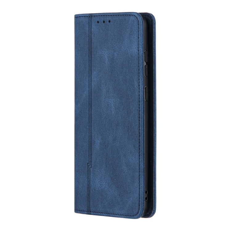 For Samsung Galaxy S20 Ultra Skin Feel Pressure Line Magnetic Horizontal Flip Leather Case with Holder & Card Slot & Wallet & Photo Frame