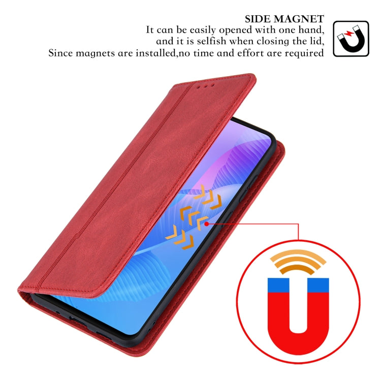 For Samsung Galaxy A03s Skin Feel Pressure Line Magnetic Horizontal Flip Leather Case with Holder & Card Slot & Wallet & Photo Frame