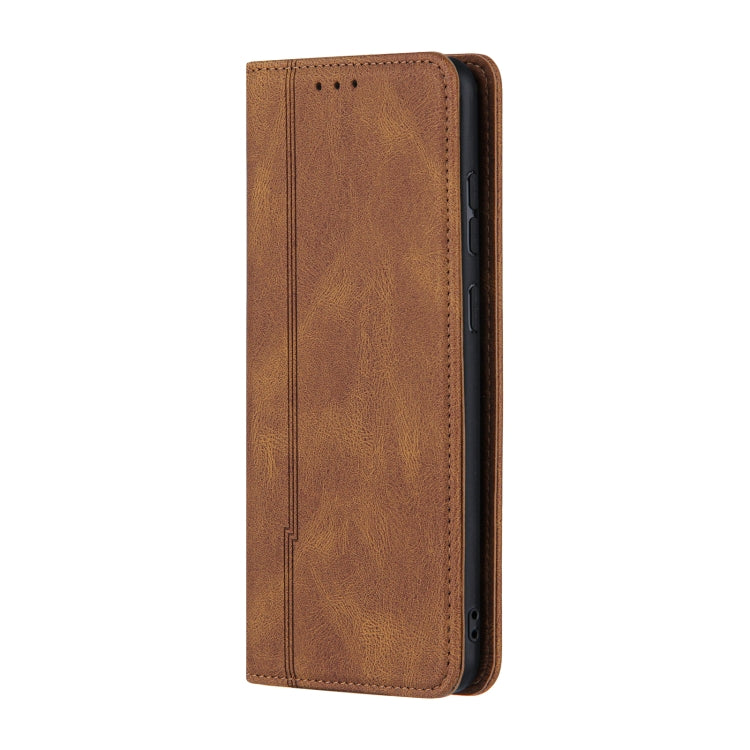 For Samsung Galaxy A71 4G Skin Feel Pressure Line Magnetic Horizontal Flip Leather Case with Holder & Card Slot & Wallet & Photo Frame