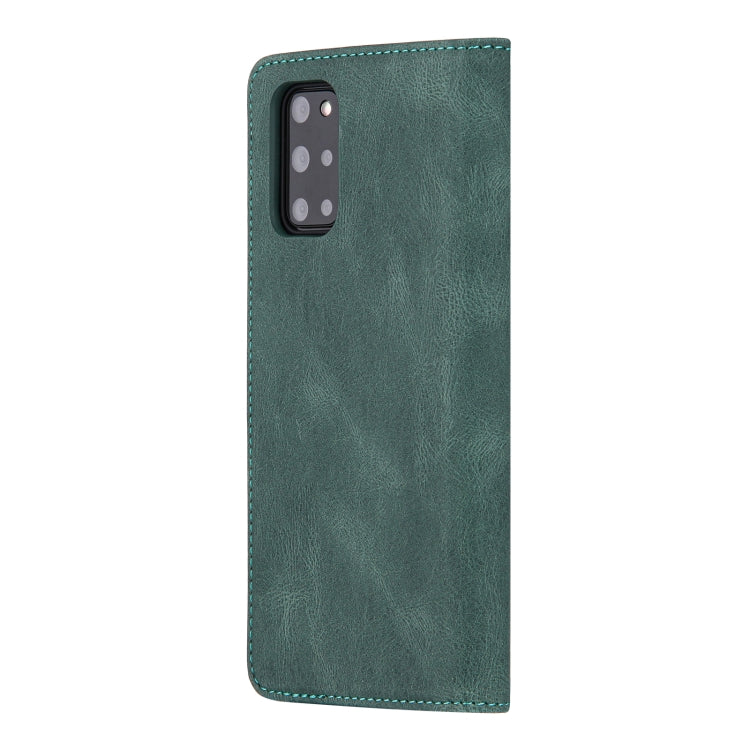 For Samsung Galaxy A71 4G Skin Feel Pressure Line Magnetic Horizontal Flip Leather Case with Holder & Card Slot & Wallet & Photo Frame