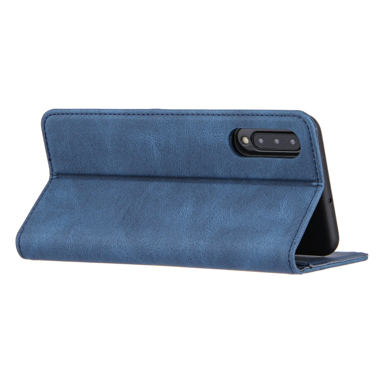 For Samsung Galaxy A50 / A30s / A50s Skin Feel Pressure Line Magnetic Horizontal Flip Leather Case with Holder & Card Slot & Wallet & Photo Frame