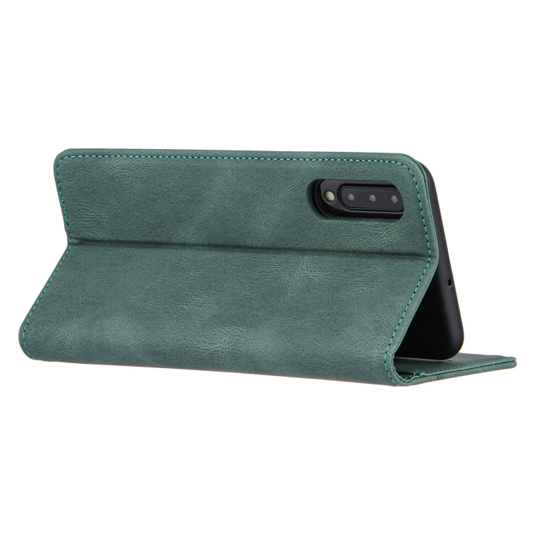 For Samsung Galaxy A70 / A70s Skin Feel Pressure Line Magnetic Horizontal Flip Leather Case with Holder & Card Slot & Wallet & Photo Frame