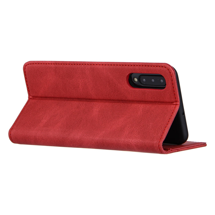 For Samsung Galaxy A70 / A70s Skin Feel Pressure Line Magnetic Horizontal Flip Leather Case with Holder & Card Slot & Wallet & Photo Frame